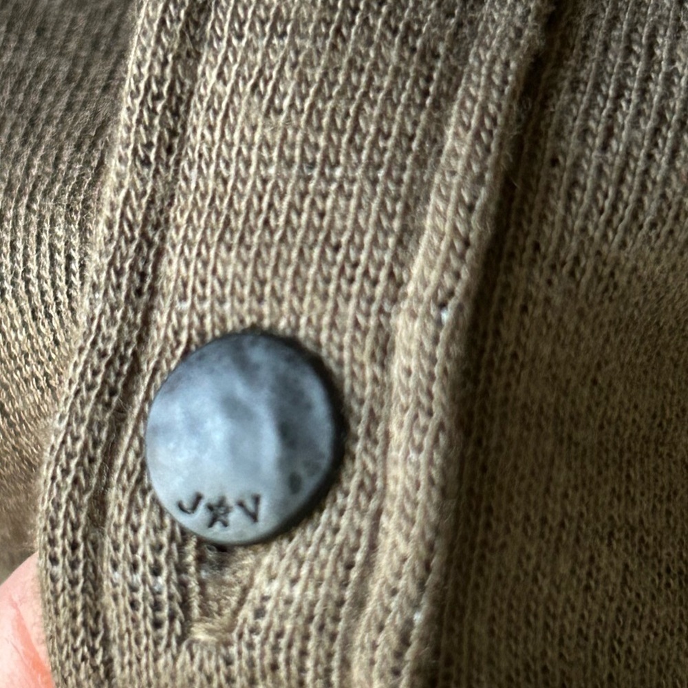 John Varvatos Joaquin Easy Double Knit Shirt Raw Hem | Moss Green | Siz… - Picture 7 of 8